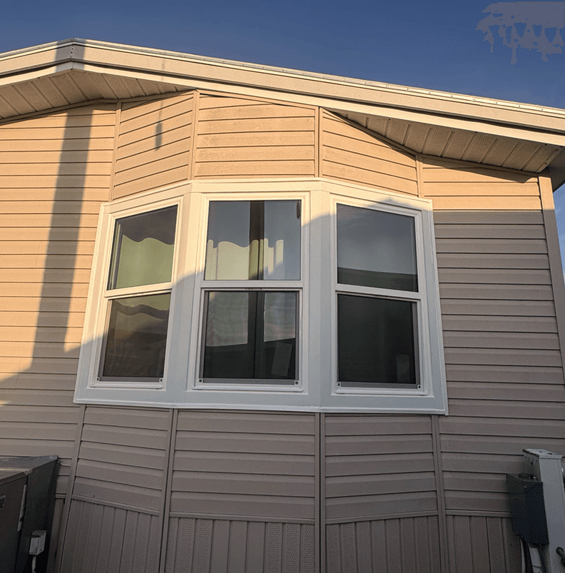 Bay window replacement — interior view